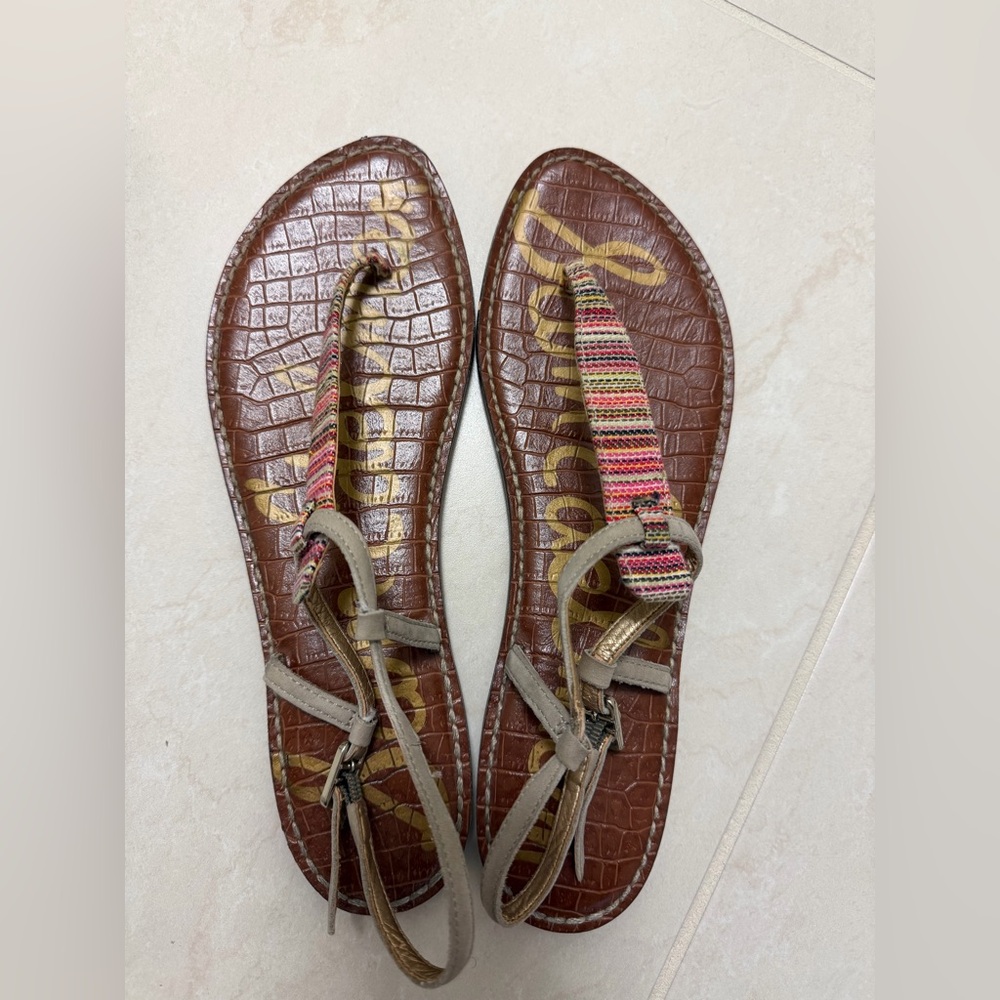 am Edelman Gigi Sandals • Multicolor Strap • Women’s Size 10